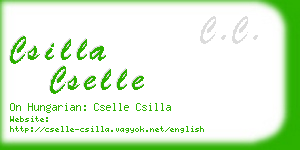 csilla cselle business card